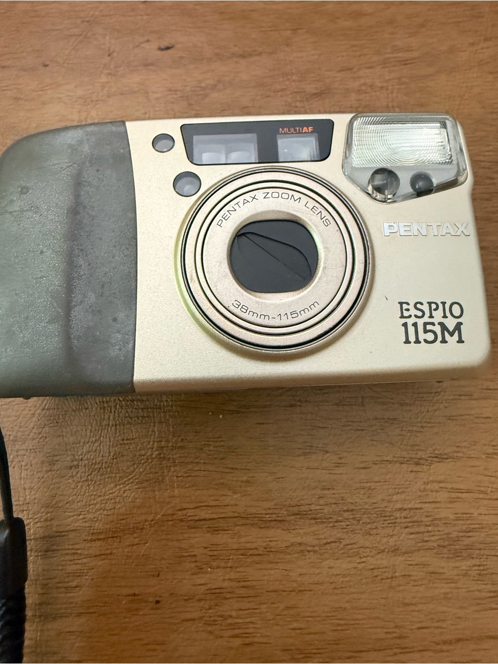 Pentax Espio 115M Compact Camera - Champagne and Gray-Green